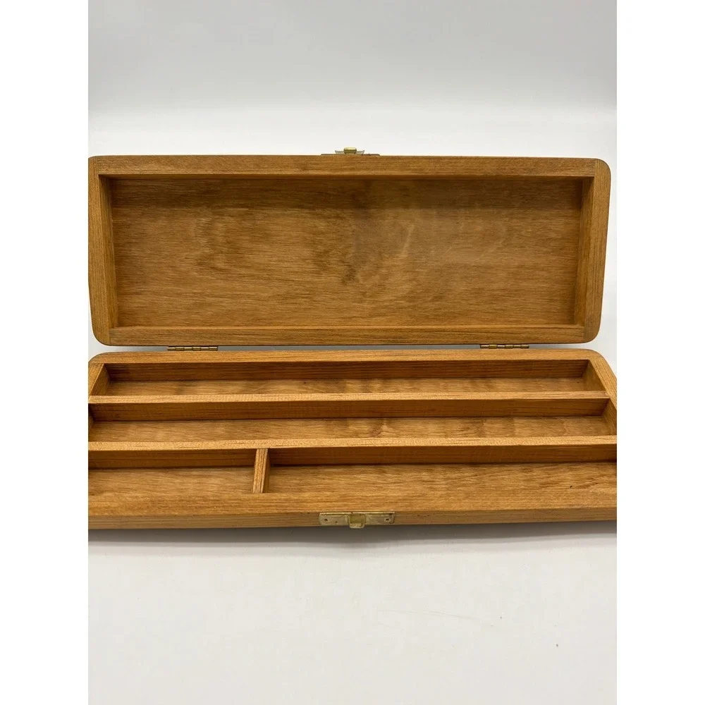 Hand painted Wooden storage box size‎ 14x5x1